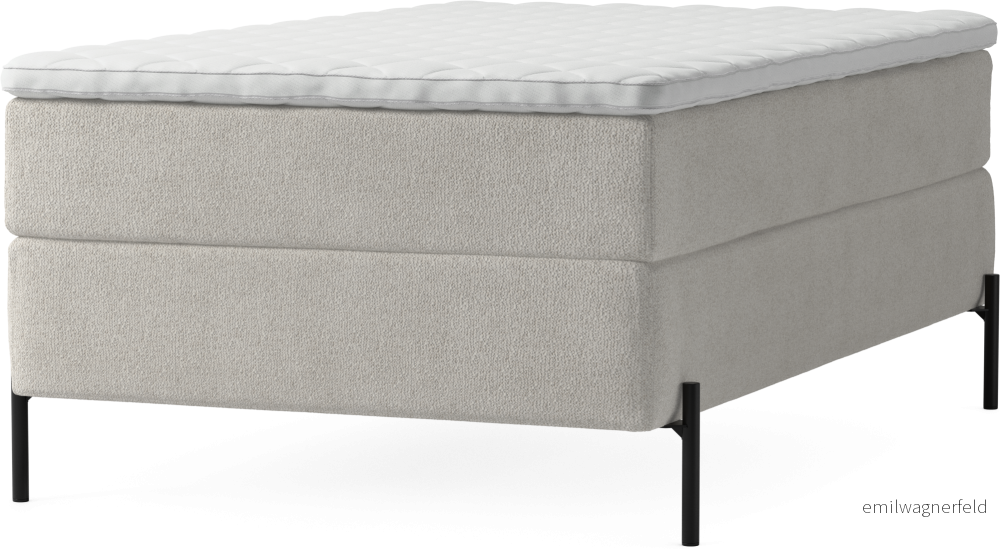 Delux Dream Kontinentalsäng, enkelsäng 120 cm med bäddmadrass och sängben yowhl