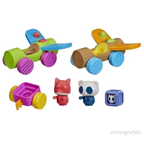 Playskool Roll and Go Critters fordonsleksaker för småbarn 1 år och upp, inkluderar 2 fordon, figurer (exklusive Amazon) 5010993959860