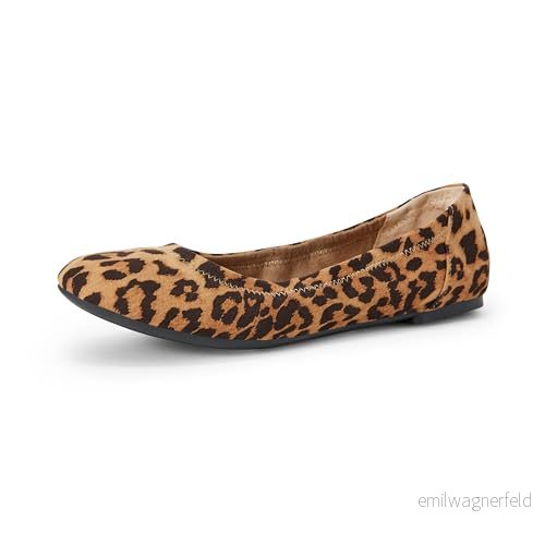 Amazon Essentials kvinnors Belice Slip On Balett platt, ljusbrun leopard, 42 EU 840809137275