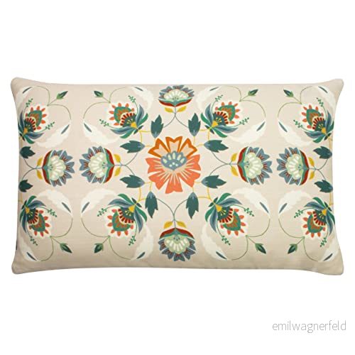 furn. Folk blommigt kuddöverdrag, multi, 30 x 50 cm 5025532540027