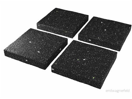 4 delar XXL tvättmaskiner underlägg gummistämplar anti vibrationsdämpare säkert stativ för möbler och torktumlare med stege tvättmaskinsmatta 9x9x1 cm 4260549654560