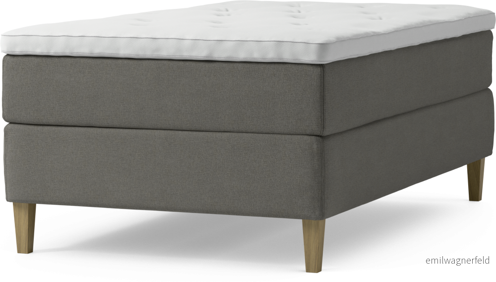 Delux Dream Kontinentalsäng, enkelsäng 120 cm med bäddmadrass och sängben GeCus