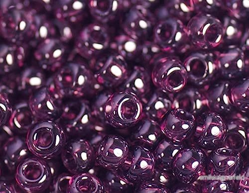Japanska pärlor glänsande sten ametist 2,2 mm.11/0 100 gr. 8428885230091