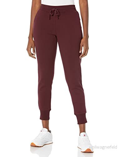 Amazon Essentials fleece joggingbyxor för kvinnor (finns i plusstorlek), vinröd, Large 191770575215