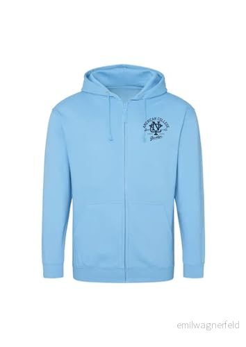AMERICAN COLLEGE USA tröja med tryck varma kläder blandade män och kvinnor casual modell ACSZW6 himmelsblå L, turkos, L 3666052678337