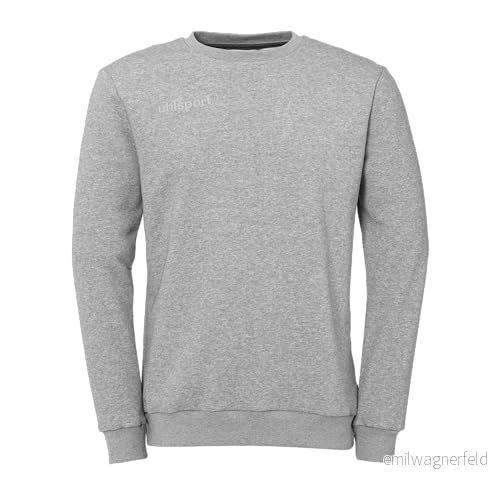 uhlsport sweatshirt långärmad tröja, sportskjorta, fotbollströja i unisex-snitt, dark grå melange, 164 4099803095852