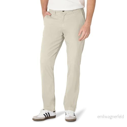 Amazon Essentials Men's Lediga stretchiga chinos atletisk passform (finns i Big & Tall), Kaki brun, 52W / 32L 196433246969