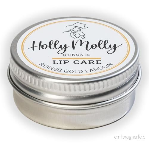 Holly Molly Lugnande och Fuktgivande Läppvårdsbalsam, 15 ml: Intensiv näring med 100% lanolin för att förvandla dina läppar, vilket ger en naturlig vårdad skönhetupplevelse 4270001356864
