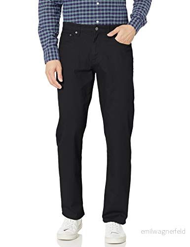 Amazon Essentials mäns avslappnad passform 5 ficka stretch twillbyxor, svart, 42 B x 28 L 193548631840