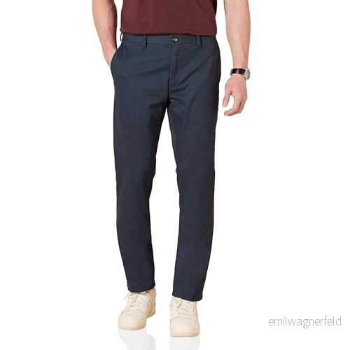 Amazon Essentials mäns slim fit skrynkelbeständig platt framsida chinos byxa, marinblå, 42 B x 29 L 191770237786