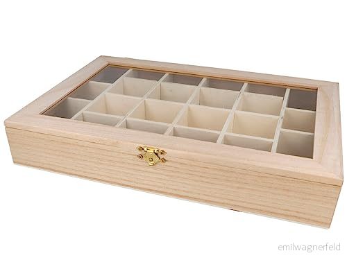 INNSPIRO 209 vitrinskåpslåda för balsaträ 33 x 22 5,5 cm fack 8428885002094