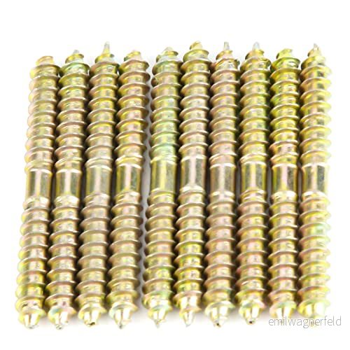 10 st dubbeländad skruv, 6 x 60 mm pluggskruv träbearbetning möbelkontakt träskruv 3632499504560