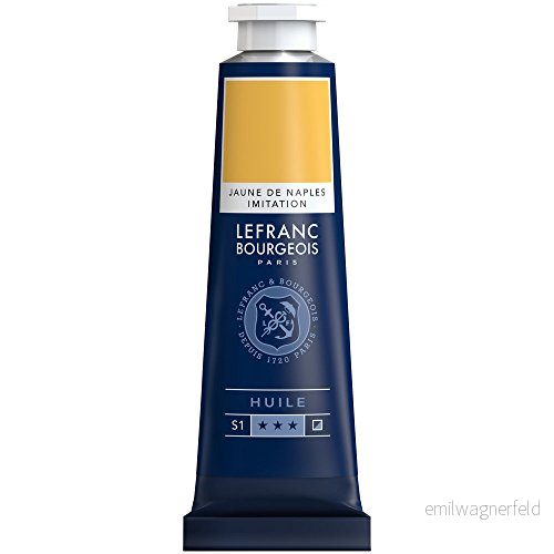 Lefranc Bourgeois 810032 fin oljefärg, ljusäkta med utmärkt täckning och hög färgintensitet, jämn konsistens optimal blandbarhet, 40 ml tub neaplegul nyans 3013648100329