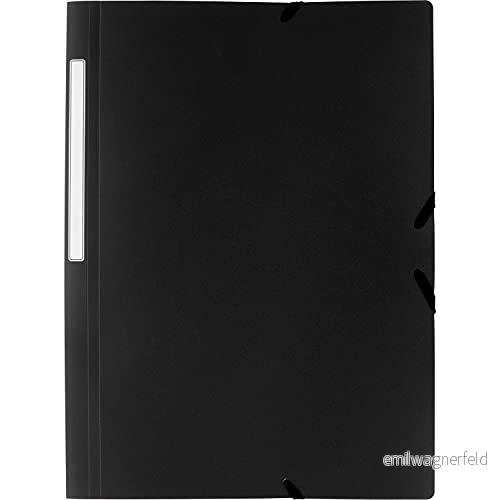 Grafoplás 4800010. Mappar 3 Kavajer, Svart, Folio, Polypropylen 8413623480104