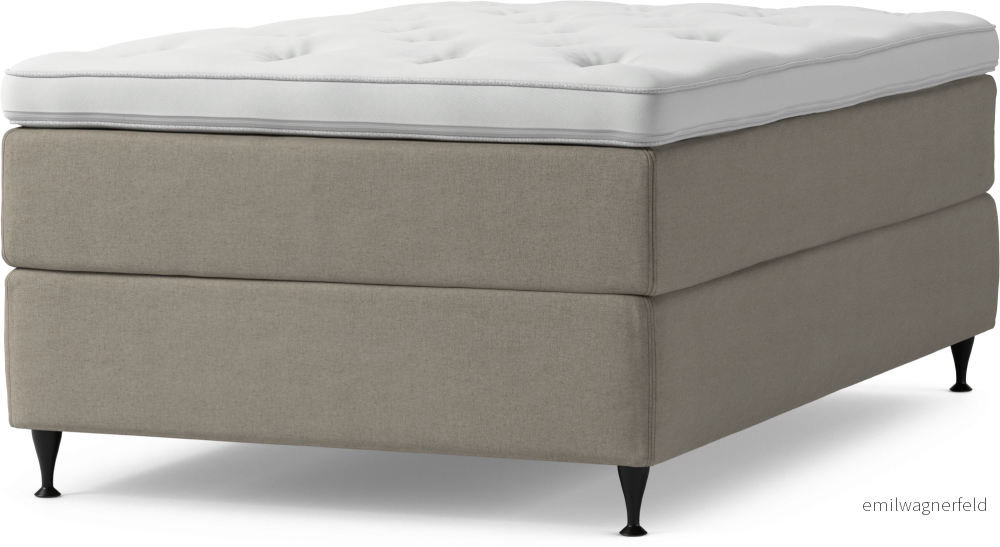 Delux Dream Kontinentalsäng, enkelsäng 120 cm med bäddmadrass och sängben oGPg2