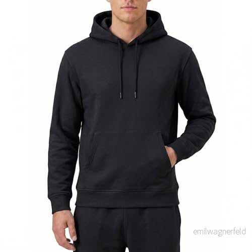 Ript Performance Essentials by RCSWT763 Męska Bluza z kapturem Soft Touch Lougewear kapturem, czarna, L 5050217345901