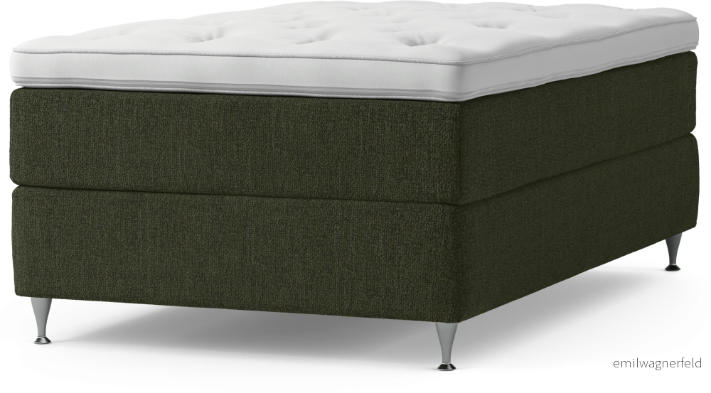 Delux Dream Kontinentalsäng, enkelsäng 120 cm med bäddmadrass och sängben LjT6q