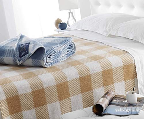 Poyet mal filt, polyester, karamell/vit, 180 x 220 cm 3120760041451