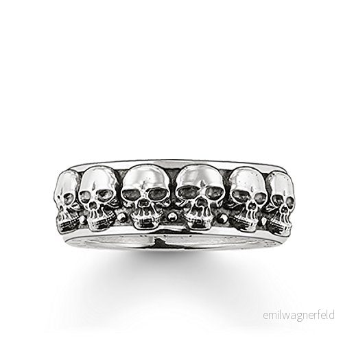 Thomas Sabo Unisex Ring Totenkopf 925 Silber Gr. 64 (20.4) TR1878 001 12 4051245014495
