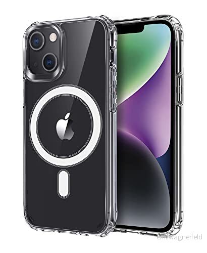 ICOVERI Kompatibel med iPhone 14, Magnetisk, tillbehör QI trådlös laddning, hybrid, transparent. 8428728157585