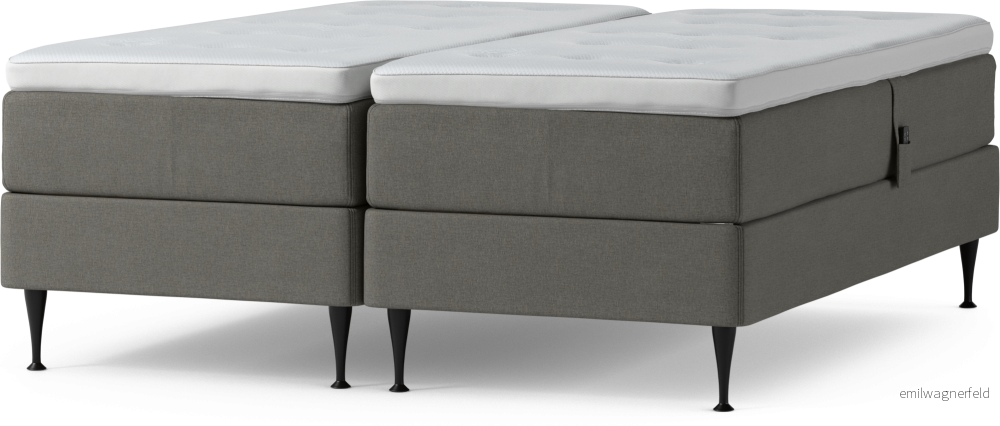 Delux Dream Ställbar säng, dubbelsäng med bäddmadrass och sängben Qpg6a