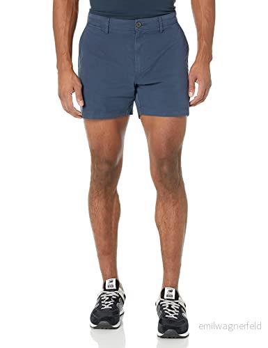 Amazon Essentials Herr Slim Fit 5 tum platt framsida komfort stretch chino kort (tidigare Goodthreads), marinblå, 40 191770812143