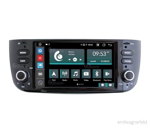Specifik bilradio för Fiat Punto Evo Android GPS Bluetooth WiFi USB DAB+ Touchscreen 6.2" 8core Carplay AndroidAuto 8059307176002
