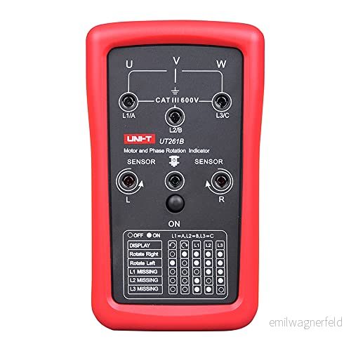UNI T UT261B Phase Sequence Tester Lack Meter Motor Rotation Indicator AC 40 700V 90 600V (UT261B) 6935750526125