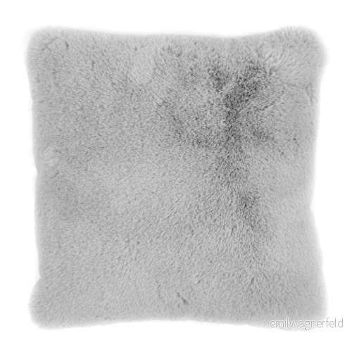 LUXOR Living kudde Coste fuskpäls dekorativ i fårskinn utseende fluffig gosig soffkudde för dekoration vardagsrum 40 x cm grå 1 styck 4002398175007