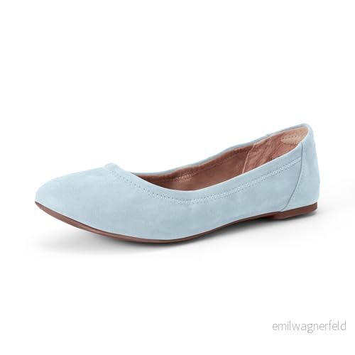 Amazon Essentials kvinnors Belice Slip On Ballet platt, ljusblå, 41 EU Bred 840809191116