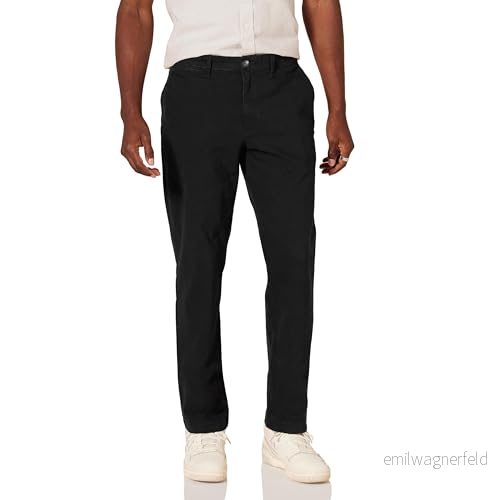 Amazon Essentials mäns Slim Fit Casual Stretch Chino Byxa, Svart, 42 W x 29 L 191770603079