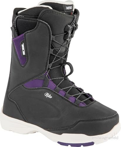Nitro Damsnowboards Scala TLS '23 All Mountain Freeride Freestyle snabblåssystem båt snowboardbåt, svart pärla, MP 28,0 // EU 42 2/3 US 10,5 7630221826498
