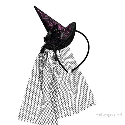 Mini Witch Hat w Bow&Feathers 194099138567