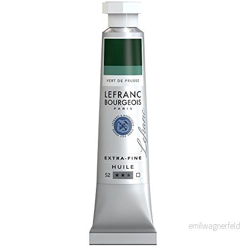 lefranc & Bourgeois extra fin oljefärger konstnärspigment, oljebaserad färg, Preussischgrün, 20 ml 3013644049875