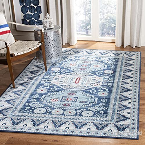 Safavieh Kazak Collection KZK118D matta 120 x 180 cm blå 889048676497