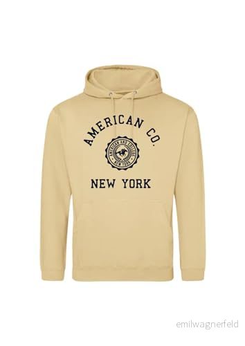 AMERICAN COLLEGE USA tröja med tryck varma kläder blandade män och kvinnor casual modell ACSCW4 Beige XL, färg, XL 3666052674698