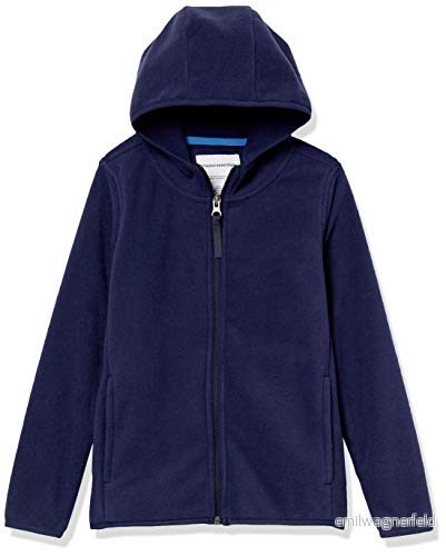 Amazon Essentials pojkar Polar Fleece Full Zip Jacka med huva, Marinblå, Small, Marinblått Xsp, Small 195111115481