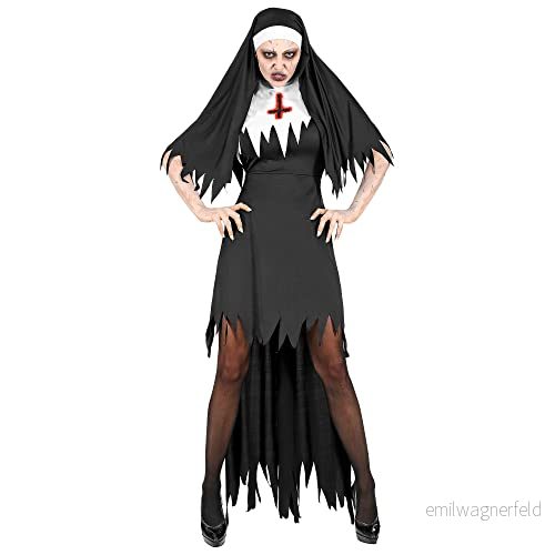 ”HORROR NUN” (klänning med overkjol, headpiece) (XS) 8003558019298 ”HORROR NUN” (klänning med overkjol, headpiece) (XS) 8003558019298