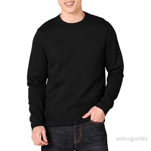 Amazon Essentials herrtröja med rund hals (finns i stor och lång), svart, 4X Large lång 196433209209