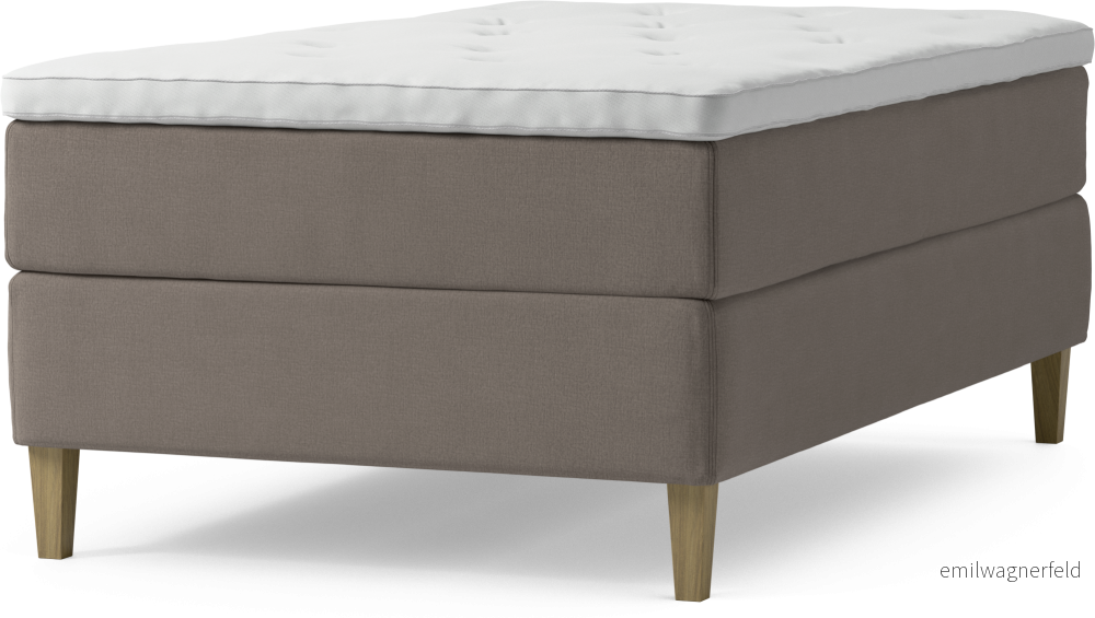Delux Dream Kontinentalsäng, enkelsäng 120 cm med bäddmadrass och sängben YKJwZ