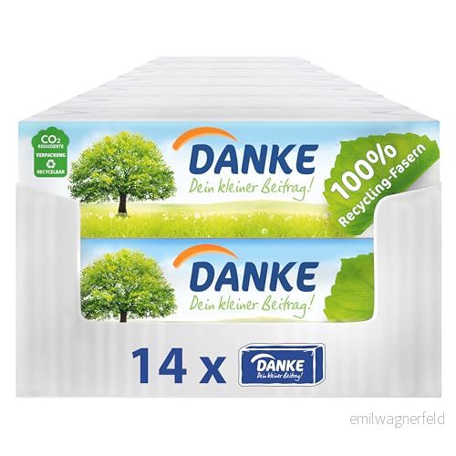 Tack näsdukar i 4 lager 210 paket 14 x 15 stycken pappersnäsdukar mjuk förpackning miljövänlig, tillverkad av 100% återvunnet papper, dermatologiskt testat 7322541349336