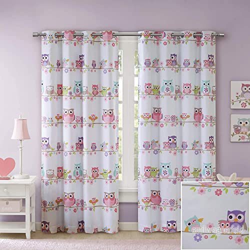 Uggla tryckt mörkläggningsfönster panel 50 x 84 tum/multi 675716976705