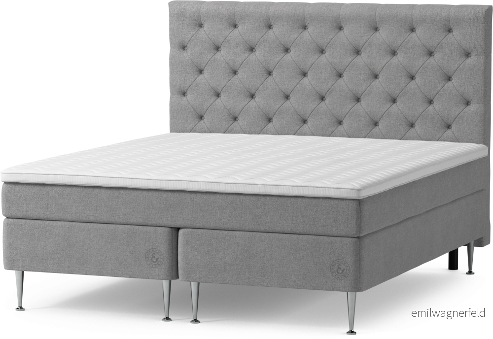 Asperö Comfort Kontinentalsäng, dubbelsäng med bäddmadrass Comfort och sängben F7rms
