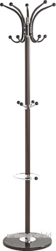 HAKU Klädhängare brun, krom, Marmor, metall - Storlek: H 171 cm x Ø 39 cm, Stil: Modern 4001070888921