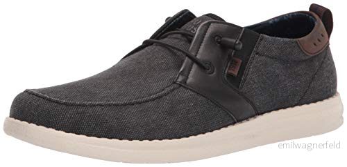 Nunn Bush Herr Brewski Wallabee canvas moc toe bungee slip on tofflor, svart 43 EU 717502850049