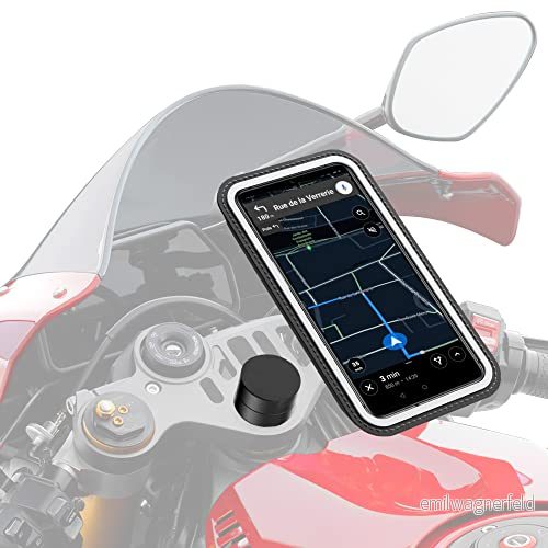 Shapeheart Magnetisk mobiltelefonhållare för styret och armband, vibrationsskydd, vattentät, universell, kompatibel telefonlängd, XL, telefon upp till 16,5 cm 3615744369879