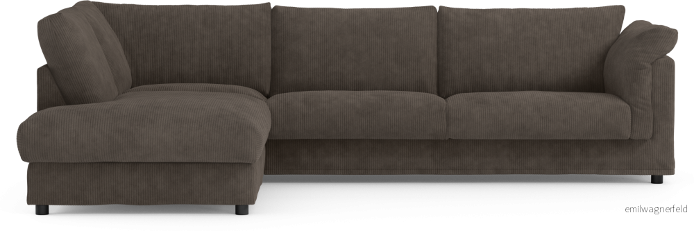 Cherrie 3-sits soffa med divan vänster, med kappa euPTk