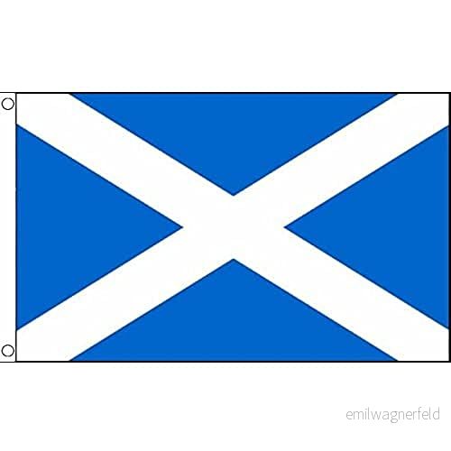 AZ FLAG Skottland ljusblå flagga 3 x 5 fot skotsk banderoll i ljus polyester med två mässingsöljetter blekningsbeständig levande färger 150 90 cm 3700733887882