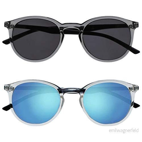 Opulize Met 2 pack stora män kvinnor grå klara svarta armar solläsare läsglasögon UV400 SS60 7C +3,00 5055955355991