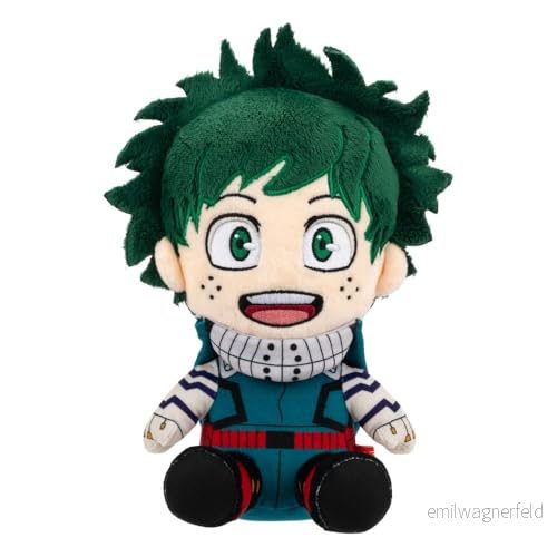 Total Anime KAZ0031 Izuku Midoriya 20 cm stor supermjuk plyschfigur med autentiska detaljer från My Hero Academia, flerfärgad 191726717911